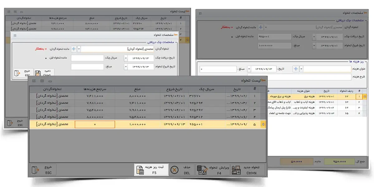 مدیریت پیشرفته تنخواه
